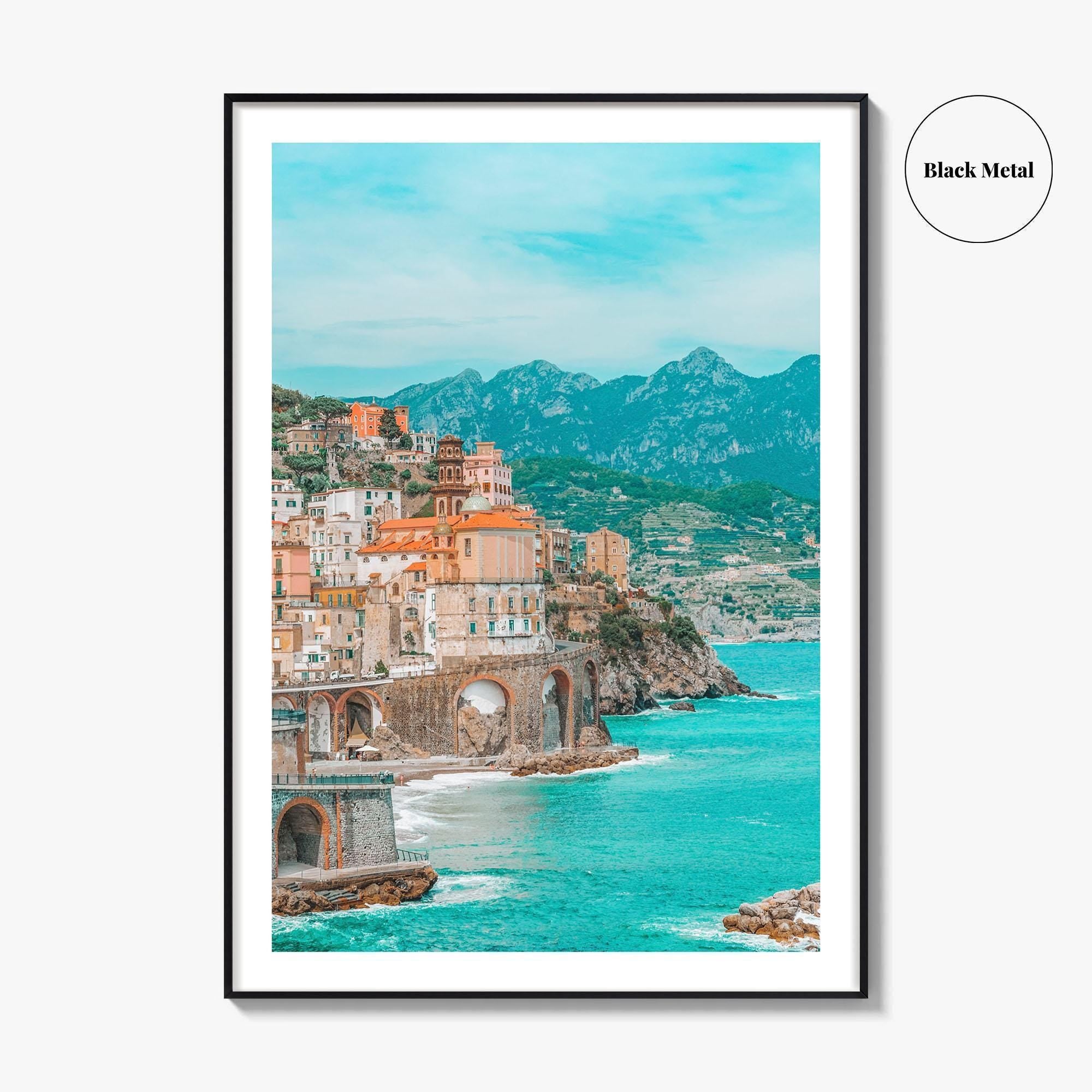 Atrani Fine Art Photo Print, Amalfi Coast Campania Italy, Aerial View Wall Poster