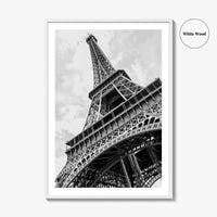 Eiffel Tower Black and White Fine Art Photo Print, Paris, France, Wall Poster