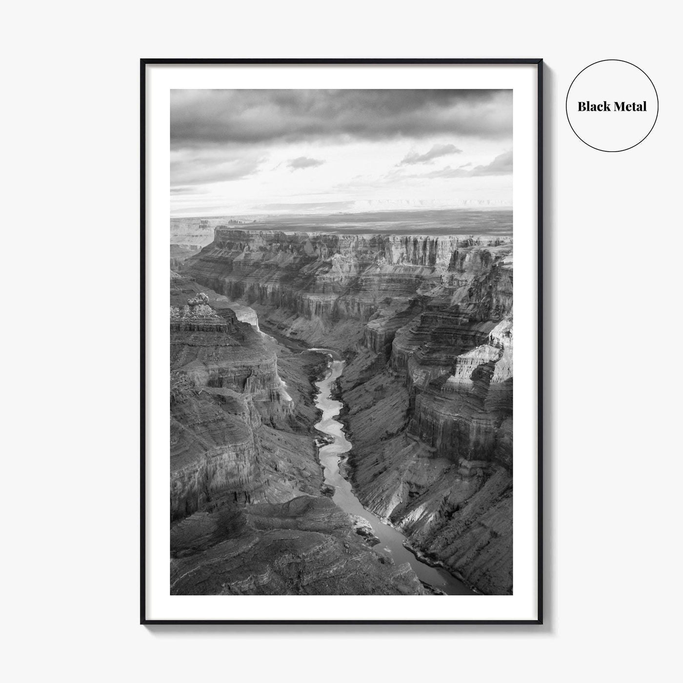 Grand Canyon Black and White Fine Art Photo Print, South Rim Arizona Poster