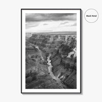 Grand Canyon Black and White Fine Art Photo Print, South Rim Arizona Poster