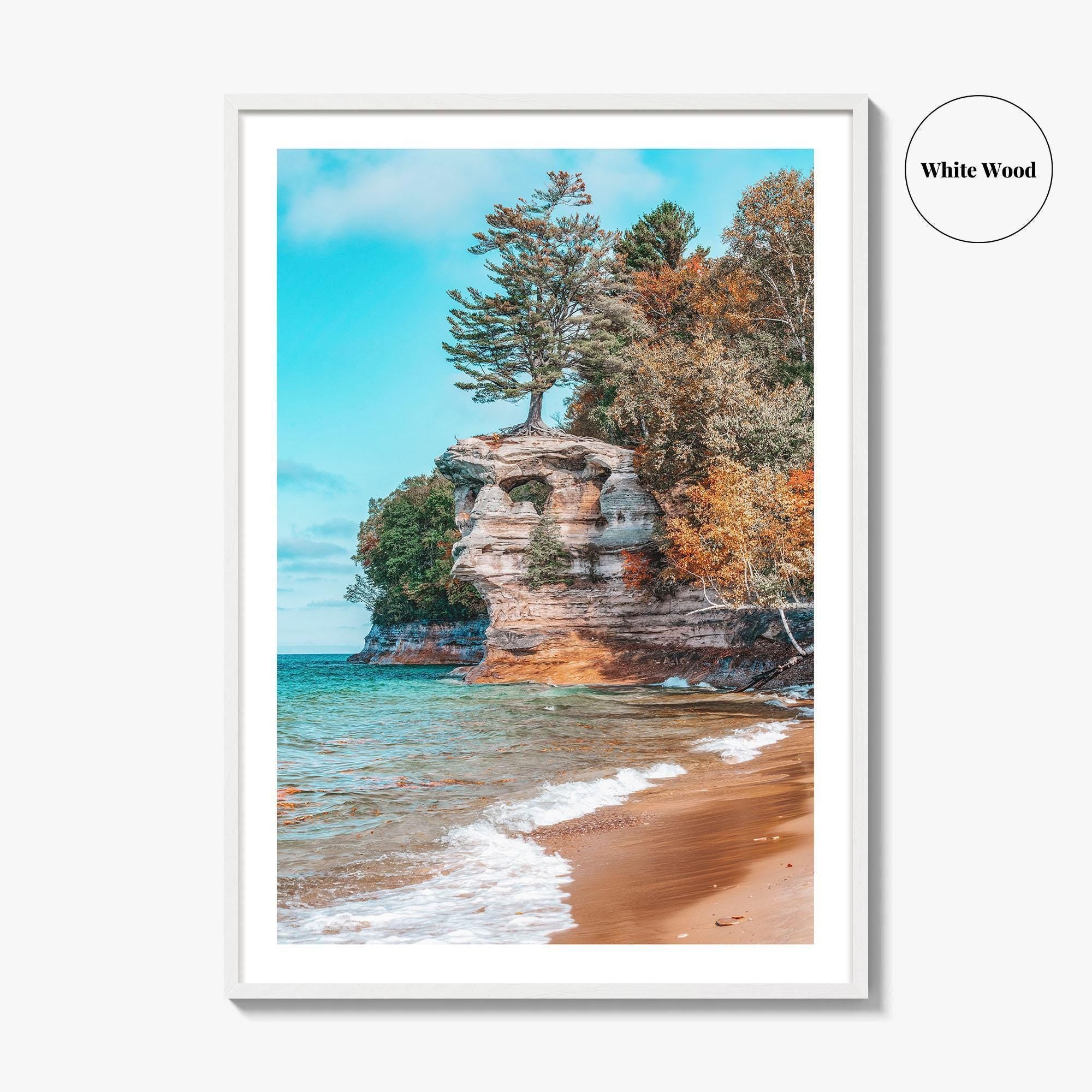 Chapel Rock Fine Art Photo Print, Pictured Rocks, Lake Superior, Munising Michigan