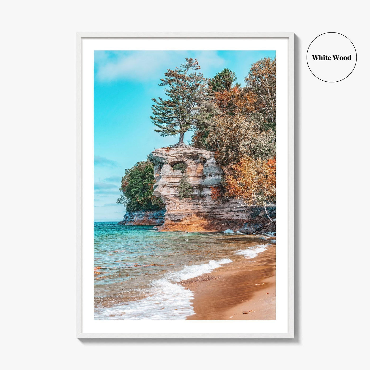 Chapel Rock Fine Art Photo Print, Pictured Rocks, Lake Superior, Munising Michigan