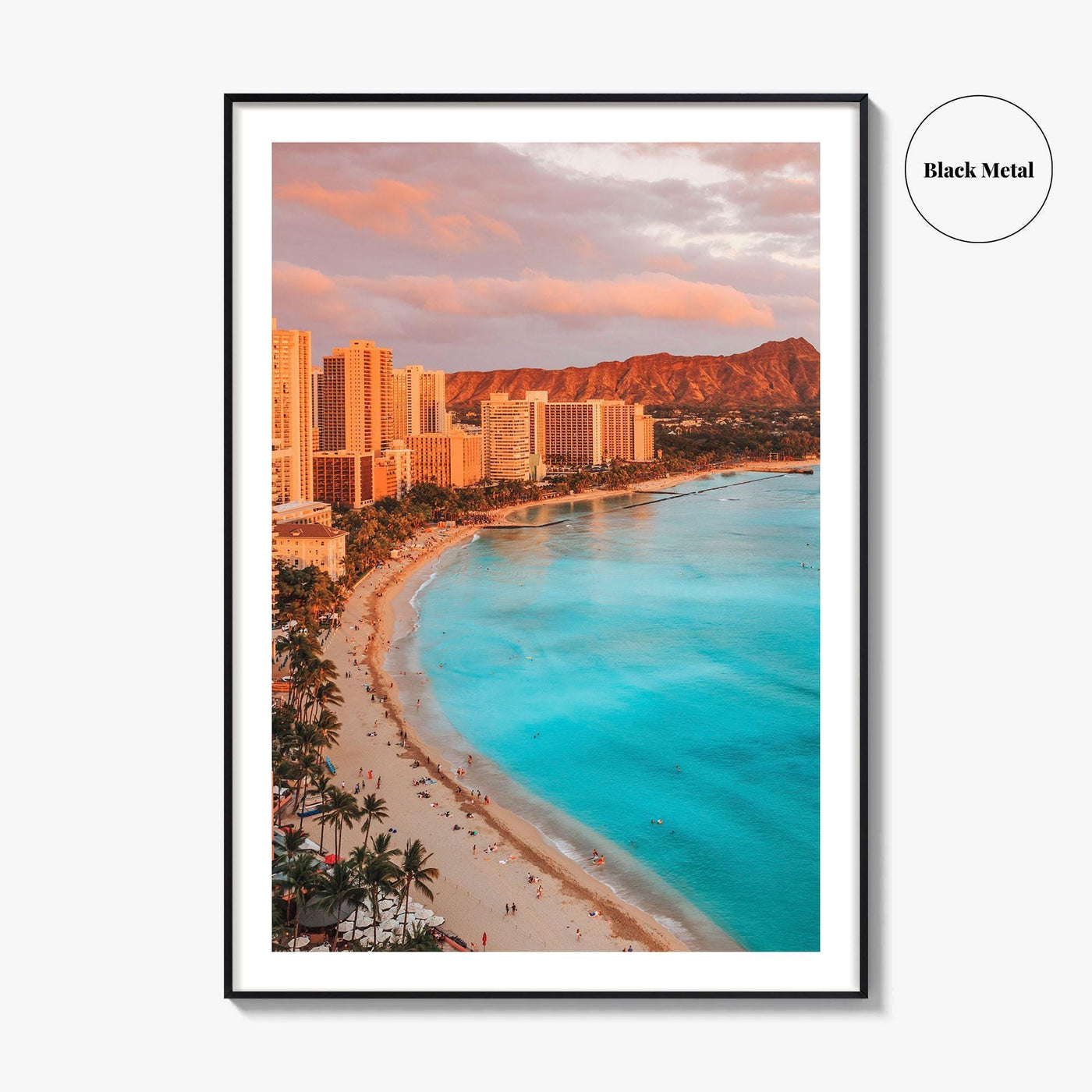 Honolulu Fine Art Photo Print, Waikiki Beach, Oahu, Hawaii, USA, Wall Decor, Poster