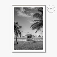 Fort Lauderdale Black and White Fine Art Photo Print, Florida Beach Poster, USA