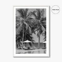 Guam Black and White Fine Art Photo Print, Tumon Bay Beach, Wall Poster