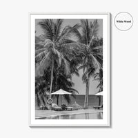 Guam Black and White Fine Art Photo Print, Tumon Bay Beach, Wall Poster