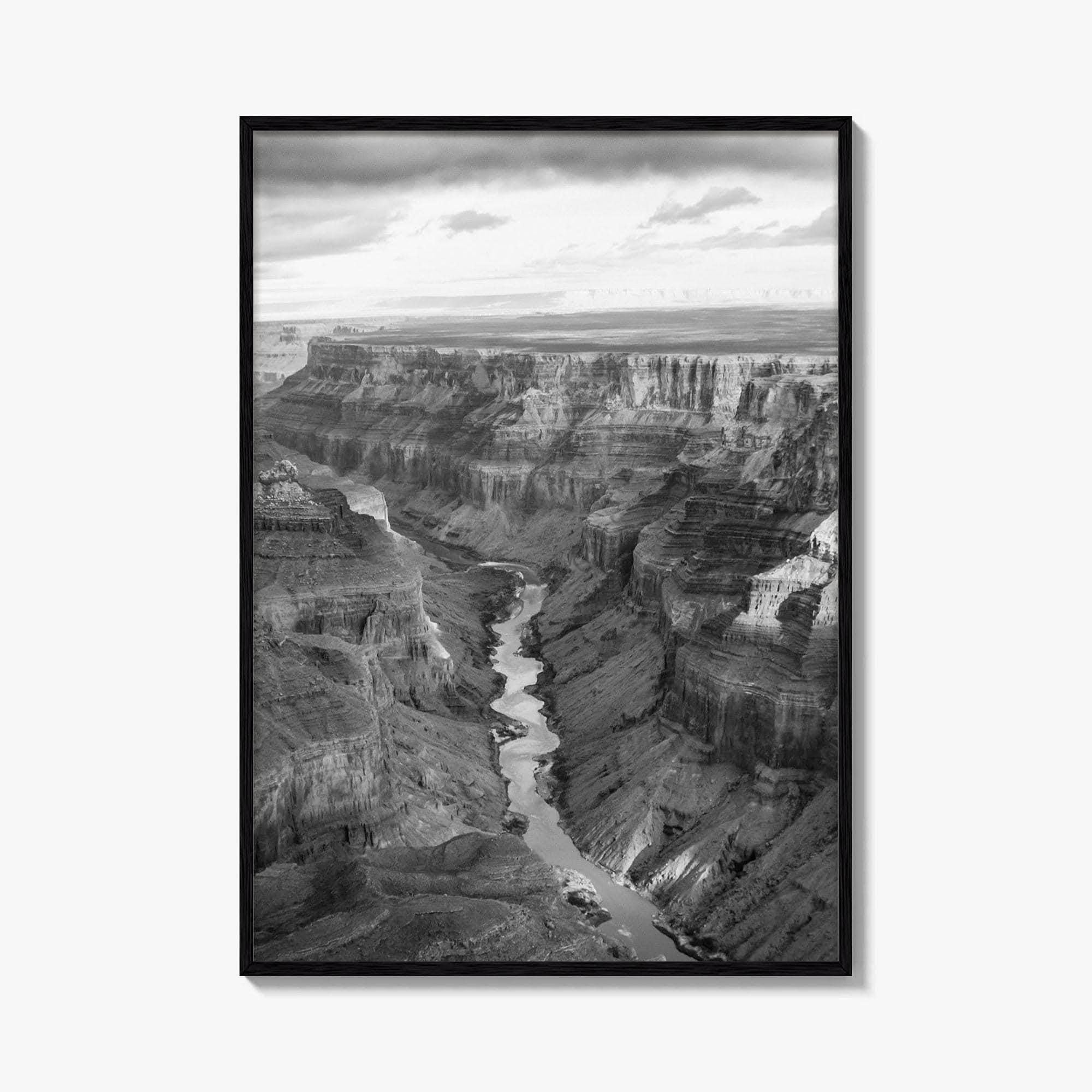 Grand Canyon Black and White Fine Art Photo Print, South Rim Arizona Poster