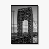 George Washington Bridge Black and White Fine Art Photo Print, NYC New Jersey Poster