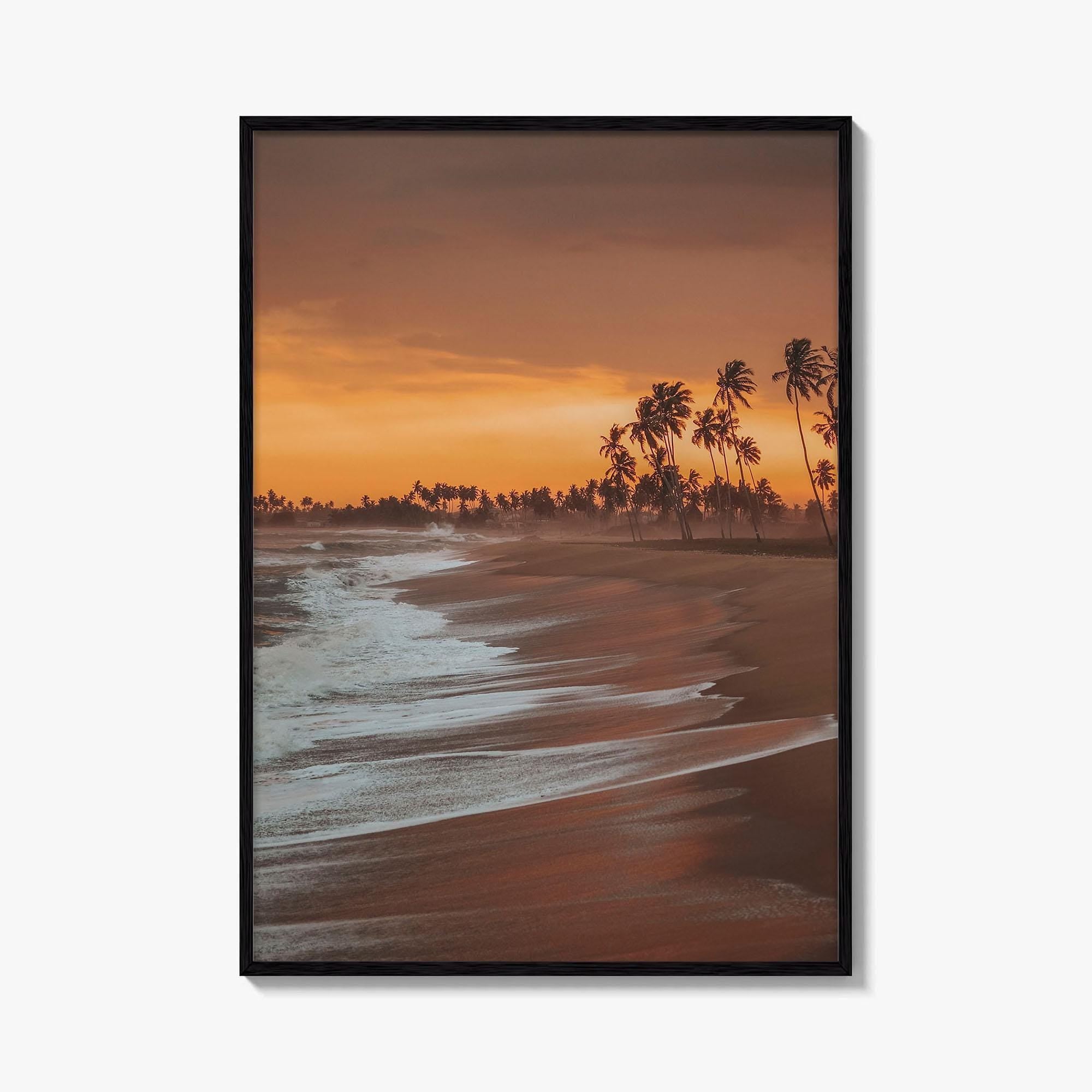 Elmina Ghana Fine Art Photo Print, Cape Coast, Beach Palm Trees Wall Decor Poster