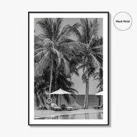 Guam Black and White Fine Art Photo Print, Tumon Bay Beach, Wall Poster