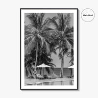Guam Black and White Fine Art Photo Print, Tumon Bay Beach, Wall Poster
