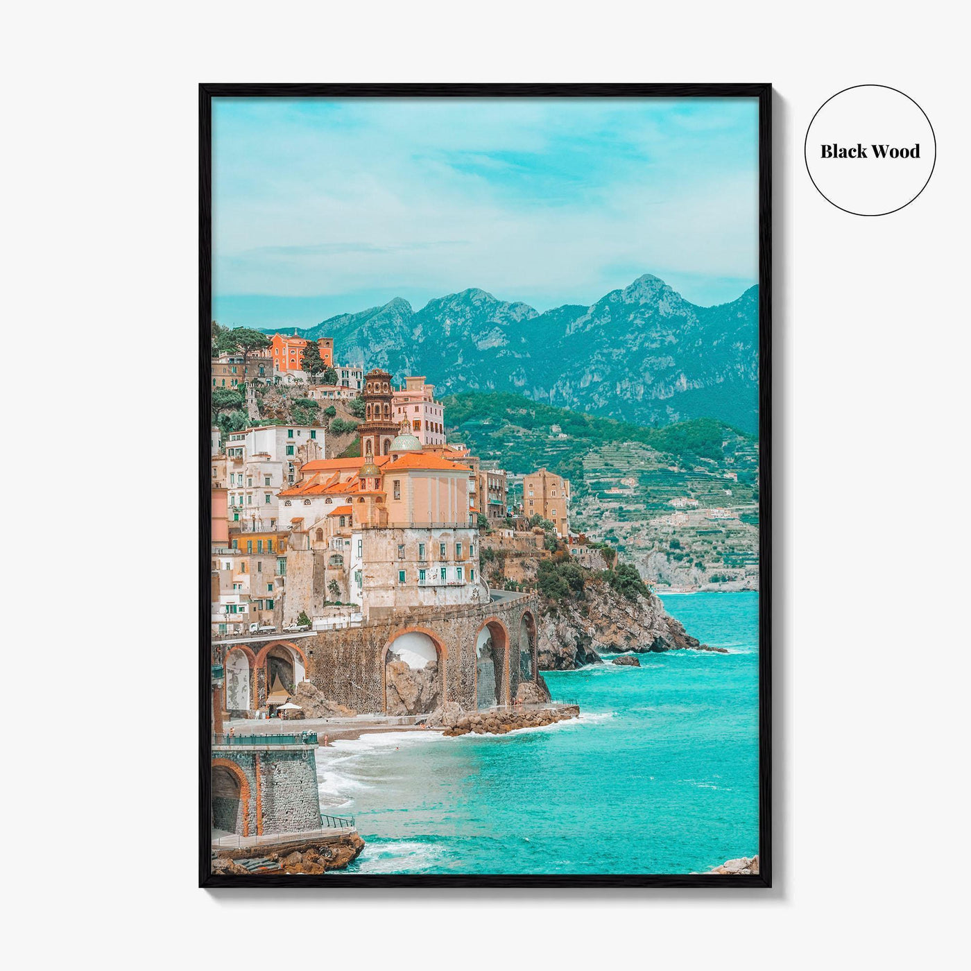 Atrani Fine Art Photo Print, Amalfi Coast Campania Italy, Aerial View Wall Poster