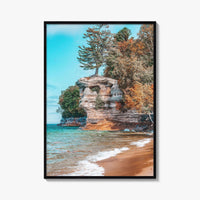 Chapel Rock Fine Art Photo Print, Pictured Rocks, Lake Superior, Munising Michigan