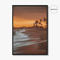 Elmina Ghana Fine Art Photo Print, Cape Coast, Beach Palm Trees Wall Decor Poster