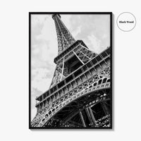 Eiffel Tower Black and White Fine Art Photo Print, Paris, France, Wall Poster