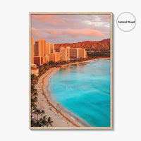 Honolulu Fine Art Photo Print, Waikiki Beach, Oahu, Hawaii, USA, Wall Decor, Poster