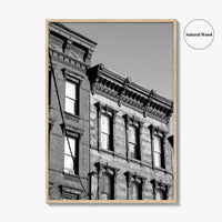 Hoboken Black and White Fine Art Photo Print, New Jersey Brownstones Poster