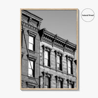 Hoboken Black and White Fine Art Photo Print, New Jersey Brownstones Poster