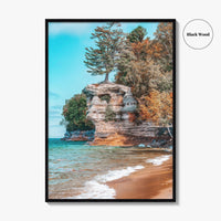 Chapel Rock Fine Art Photo Print, Pictured Rocks, Lake Superior, Munising Michigan