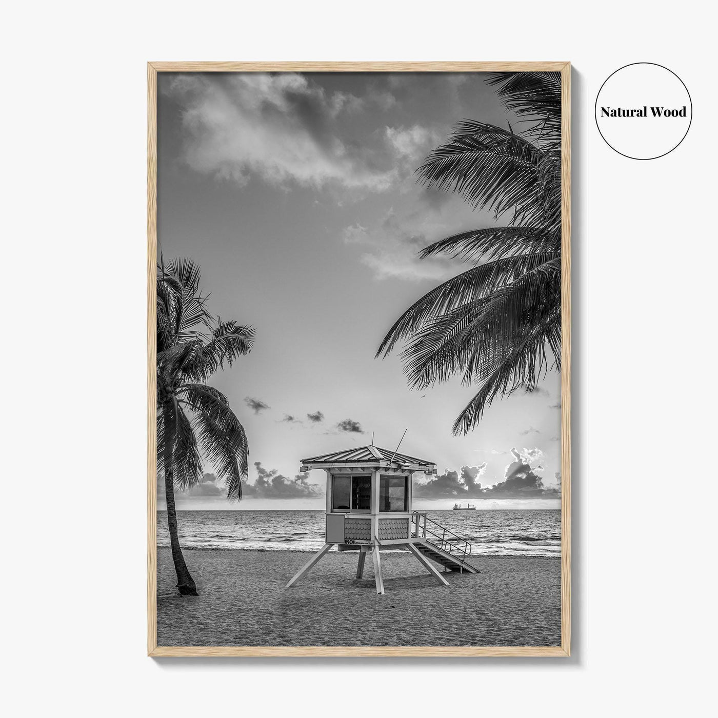 Fort Lauderdale Black and White Fine Art Photo Print, Florida Beach Poster, USA