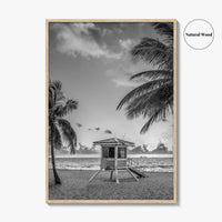 Fort Lauderdale Black and White Fine Art Photo Print, Florida Beach Poster, USA
