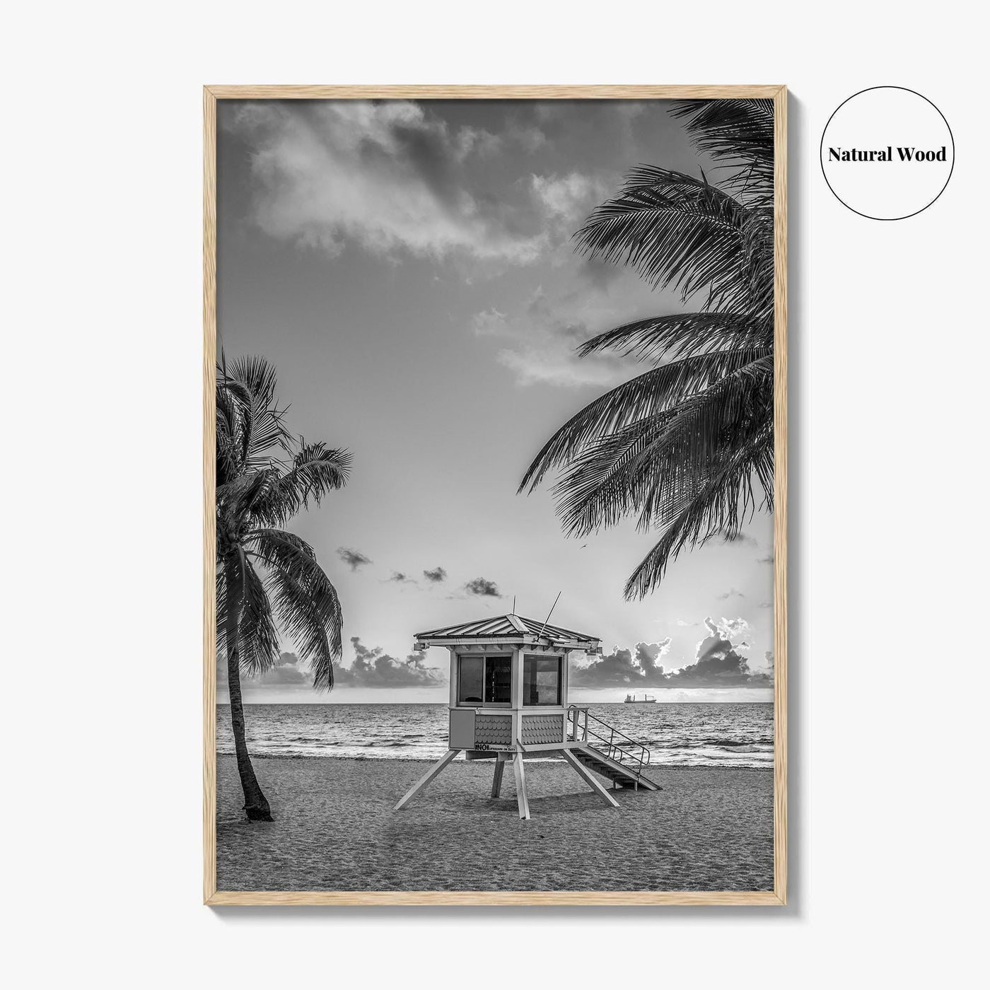 Fort Lauderdale Black and White Fine Art Photo Print, Florida Beach Poster, USA