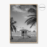 Fort Lauderdale Black and White Fine Art Photo Print, Florida Beach Poster, USA