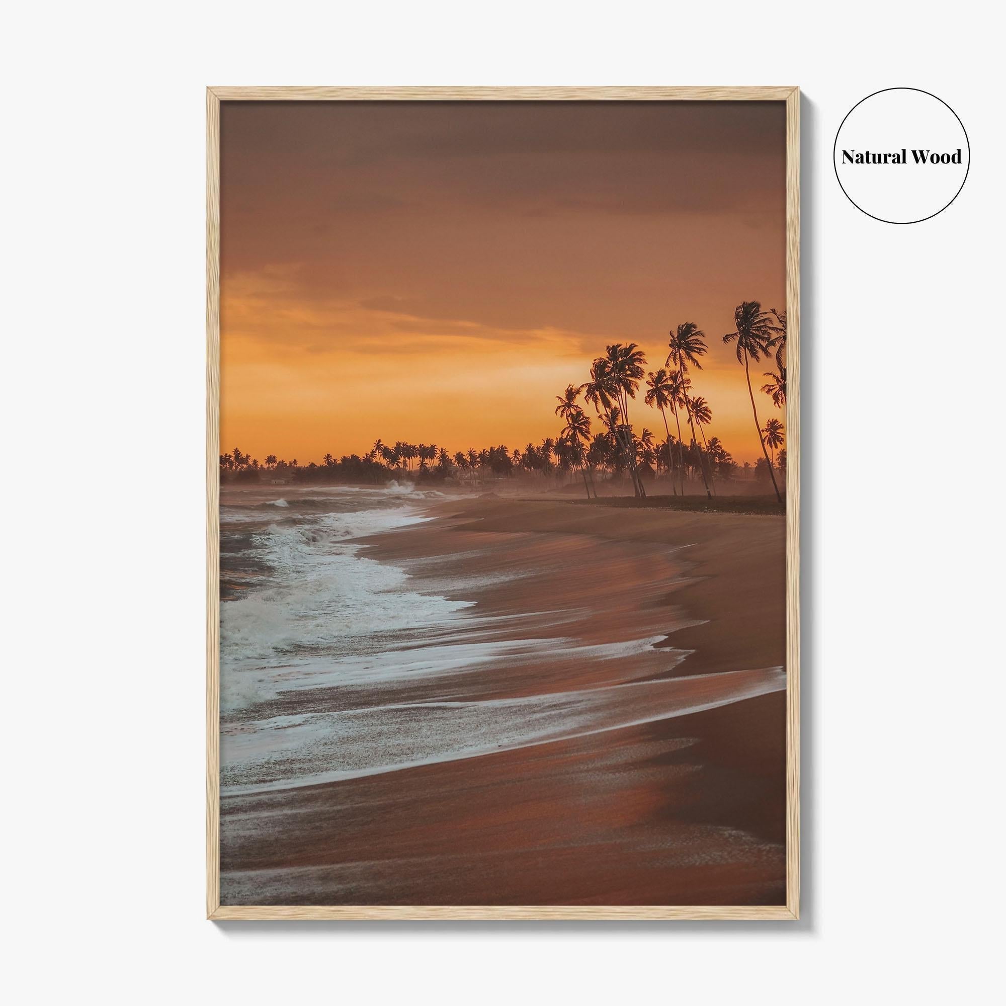 Elmina Ghana Fine Art Photo Print, Cape Coast, Beach Palm Trees Wall Decor Poster