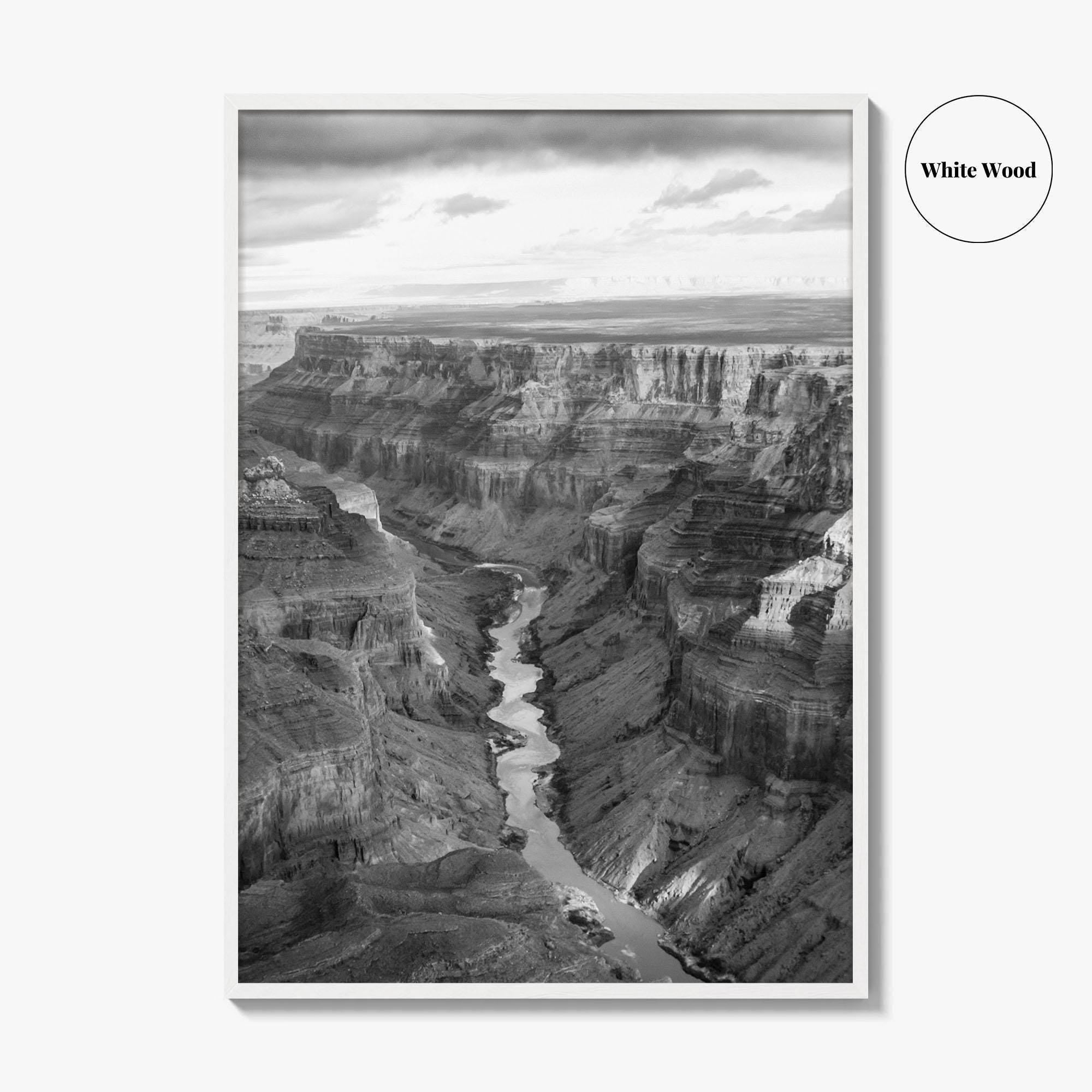 Grand Canyon Black and White Fine Art Photo Print, South Rim Arizona Poster