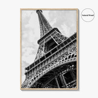 Eiffel Tower Black and White Fine Art Photo Print, Paris, France, Wall Poster