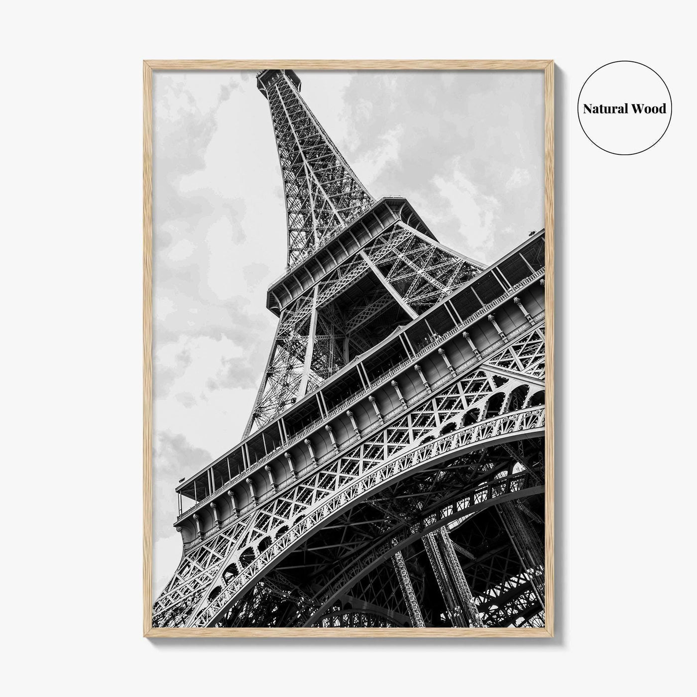 Eiffel Tower Black and White Fine Art Photo Print, Paris, France, Wall Poster