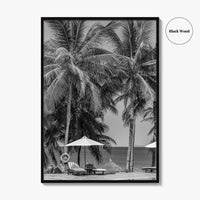 Guam Black and White Fine Art Photo Print, Tumon Bay Beach, Wall Poster