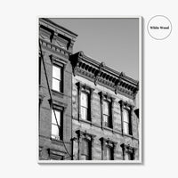 Hoboken Black and White Fine Art Photo Print, New Jersey Brownstones Poster