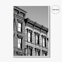 Hoboken Black and White Fine Art Photo Print, New Jersey Brownstones Poster