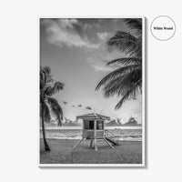 Fort Lauderdale Black and White Fine Art Photo Print, Florida Beach Poster, USA