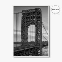 George Washington Bridge Black and White Fine Art Photo Print, NYC New Jersey Poster