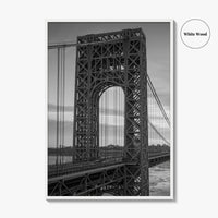 George Washington Bridge Black and White Fine Art Photo Print, NYC New Jersey Poster