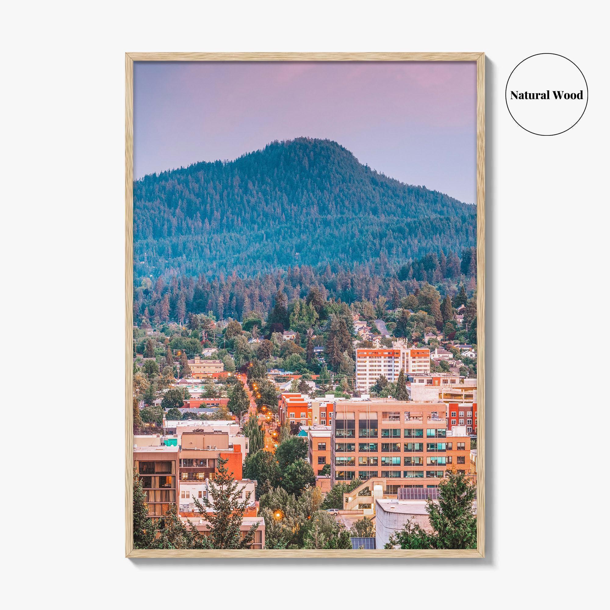 Eugene Fine Art Photo Print, Oregon USA Wall Decor Poster, Downtown
