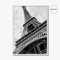 Eiffel Tower Black and White Fine Art Photo Print, Paris, France, Wall Poster