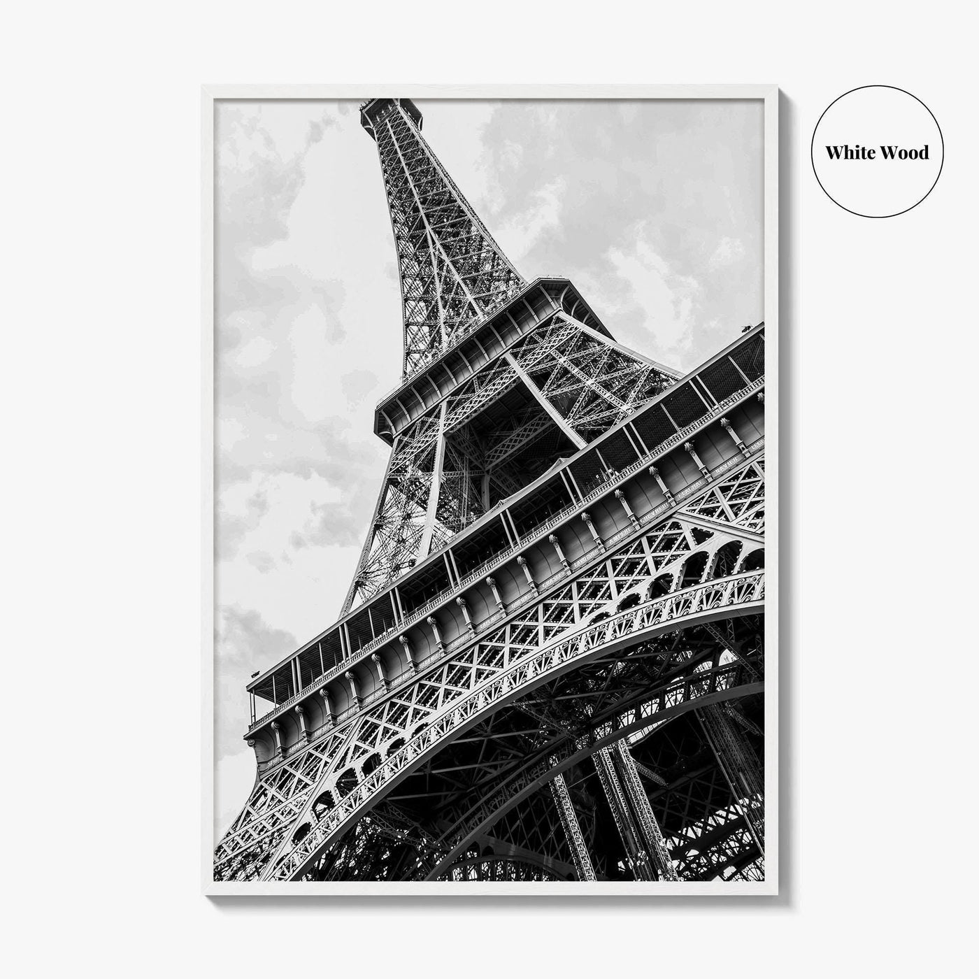 Eiffel Tower Black and White Fine Art Photo Print, Paris, France, Wall Poster