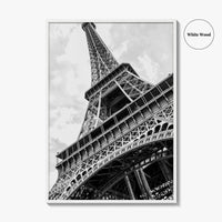 Eiffel Tower Black and White Fine Art Photo Print, Paris, France, Wall Poster