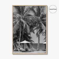 Guam Black and White Fine Art Photo Print, Tumon Bay Beach, Wall Poster