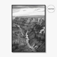 Grand Canyon Black and White Fine Art Photo Print, South Rim Arizona Poster