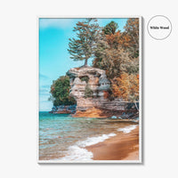 Chapel Rock Fine Art Photo Print, Pictured Rocks, Lake Superior, Munising Michigan