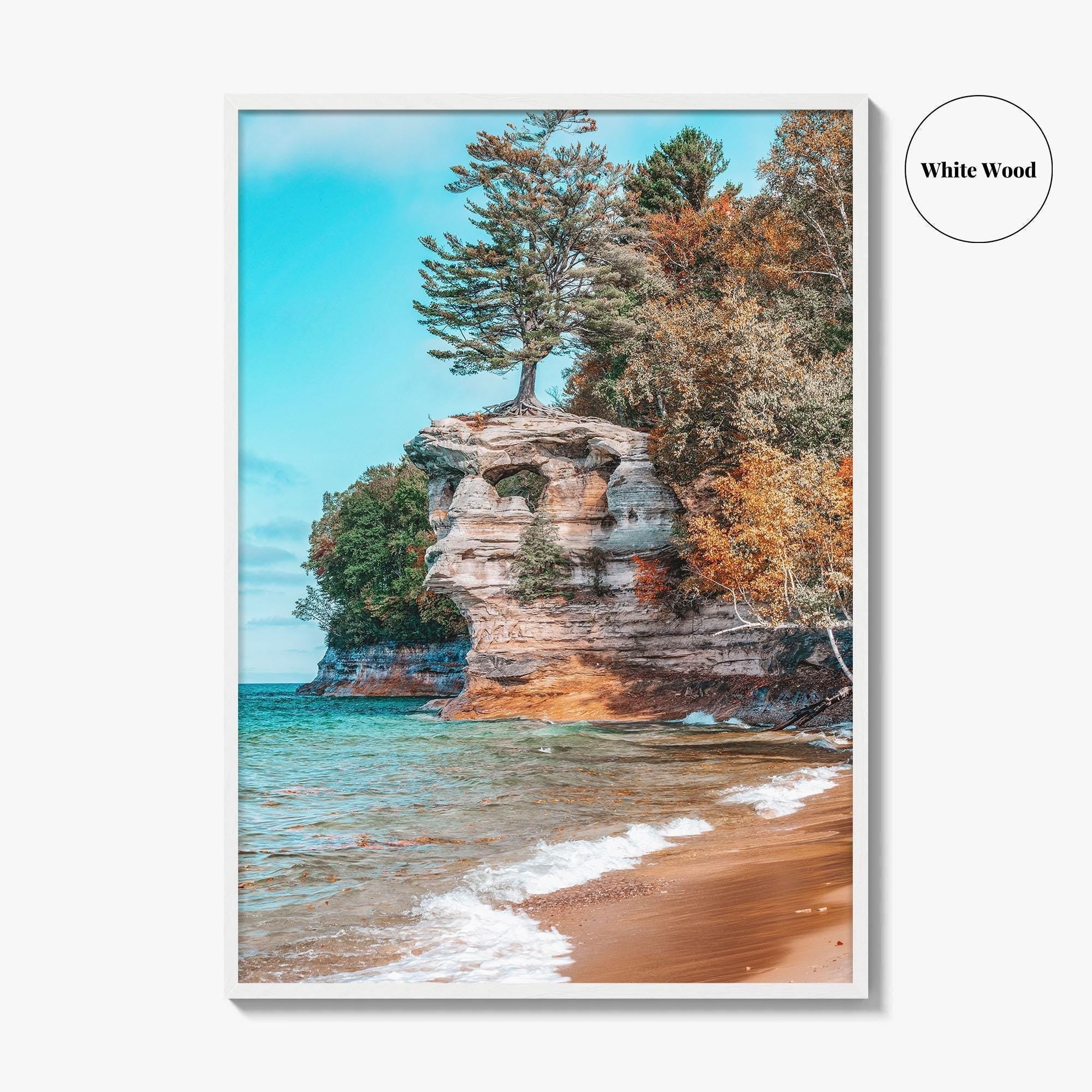 Chapel Rock Fine Art Photo Print, Pictured Rocks, Lake Superior, Munising Michigan