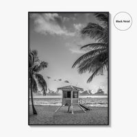 Fort Lauderdale Black and White Fine Art Photo Print, Florida Beach Poster, USA