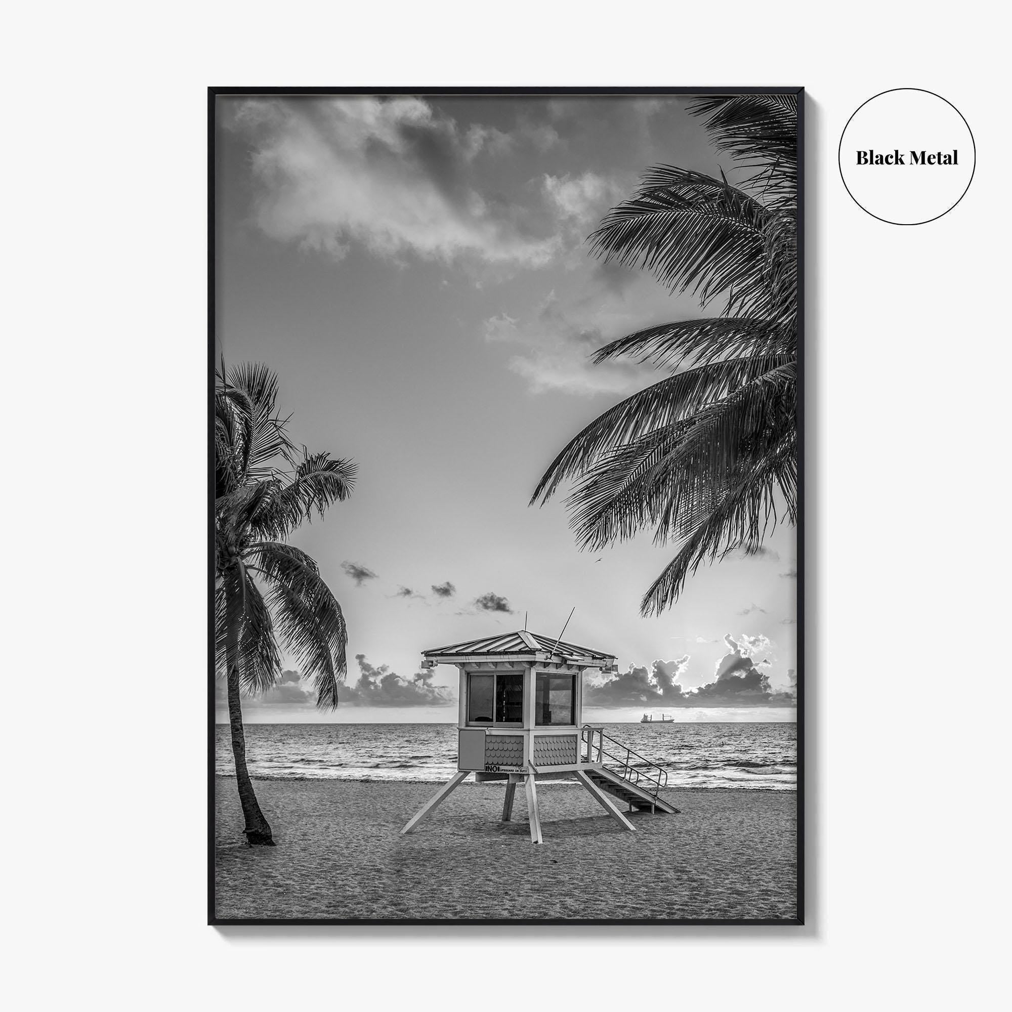 Fort Lauderdale Black and White Fine Art Photo Print, Florida Beach Poster, USA