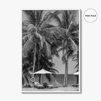 Guam Black and White Fine Art Photo Print, Tumon Bay Beach, Wall Poster
