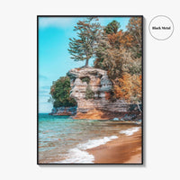 Chapel Rock Fine Art Photo Print, Pictured Rocks, Lake Superior, Munising Michigan