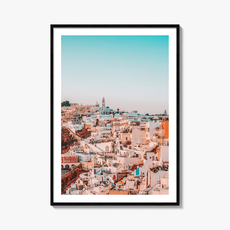 Santorini Fine Art Photo Print, Fira Thira Greece, Greek Island Wall Decor Poster